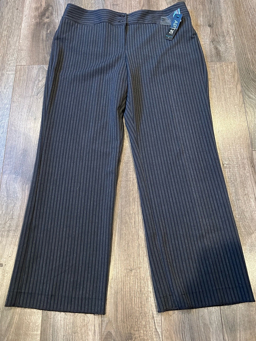 Apt. 9 Gray Pinstripe Wide-Leg Trousers